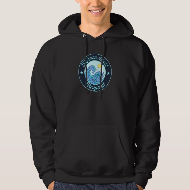 Sudadera Surf náutico de recuerdo de la isla Tilghman Md Ma (Anverso)