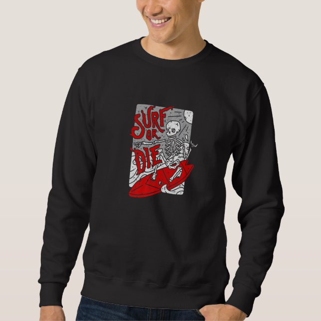 Sudadera Surf O Morir Gótico Satánico Tarot Gótico Bruja Oc (Anverso)