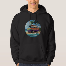 Sudadera Surf Or Bust Groovy Retro Hippie Surfista Autobús 