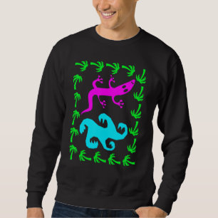 Sudadera Surf Resumen Vintage Surf Wear Retro Gráfico de 80
