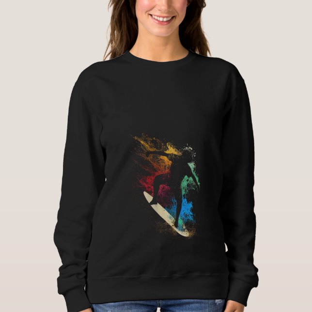 Sudadera surf surf surf surf vacaciones surf fan 1 (Anverso)