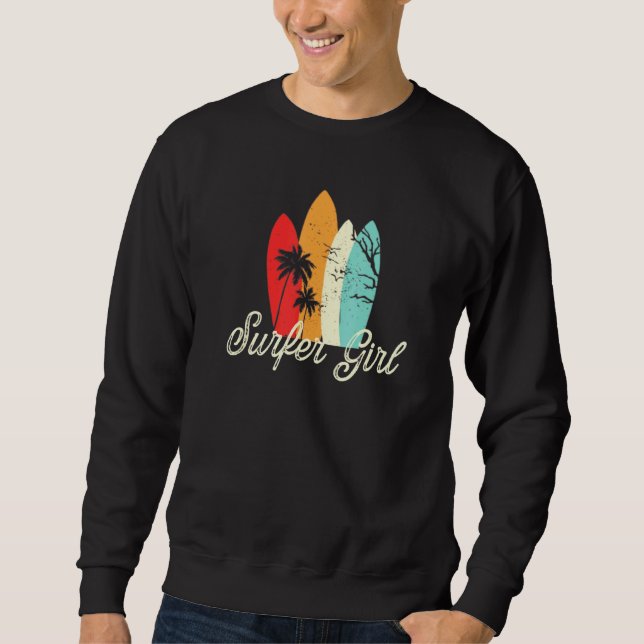 Sudadera Surfboard Retro Chica (Anverso)