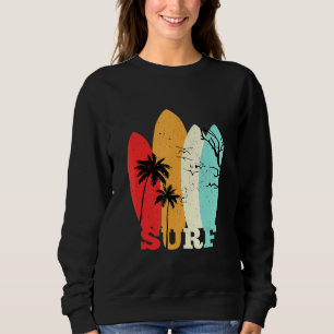 Sudadera Surfboard Retro Vintage - Surf Beach Ocean Sea Wav