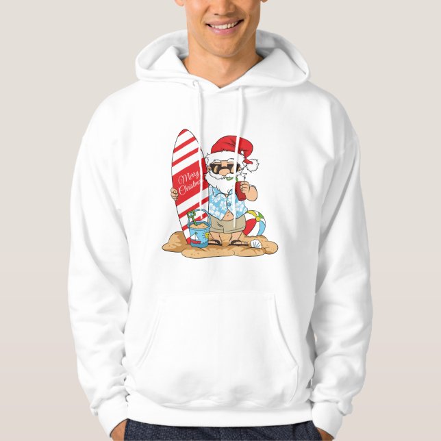 Sudadera Surfboard Santa Hoodie (Anverso)