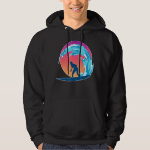 Sudadera Surfboard Surfer Sea Waves Water Sport Ocean Sunse