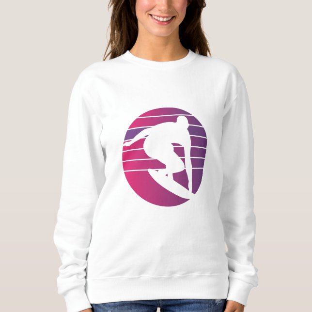 Sudadera Surfer Retro Surfing Sunset (Anverso)