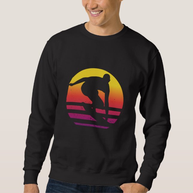Sudadera Surfer Retro Surfing Sunset (Anverso)