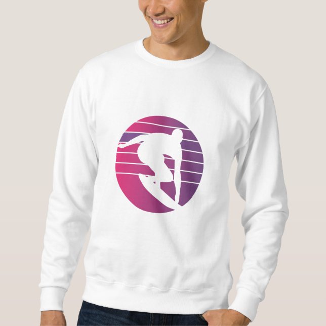 Sudadera Surfer Retro Surfing Sunset (Anverso)