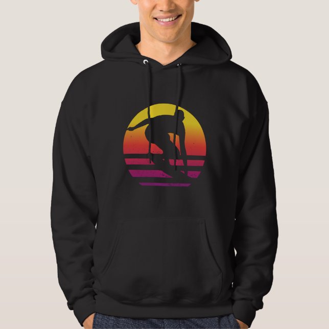 Sudadera Surfer Retro Surfing Sunset (Anverso)