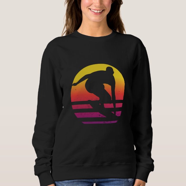 Sudadera Surfer Retro Surfing Sunset (Anverso)