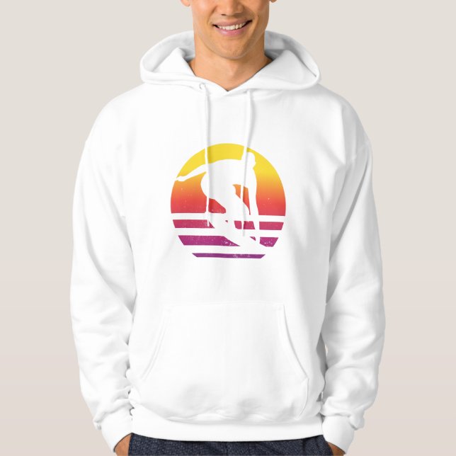Sudadera Surfer Retro Surfing Sunset (Anverso)