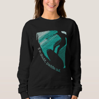 Sudadera Surfers Blue Tube Wave Rider Pencil Sketch