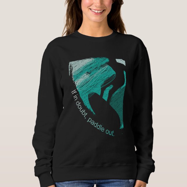 Sudadera Surfers Blue Tube Wave Rider Pencil Sketch (Anverso)