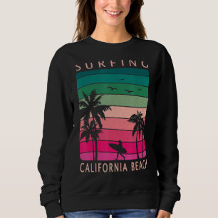 Sudadera Surfing California Beach Sunset Palm Tree Surfer G