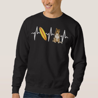 Sudadera Surfing Collie Heartbeat Dog