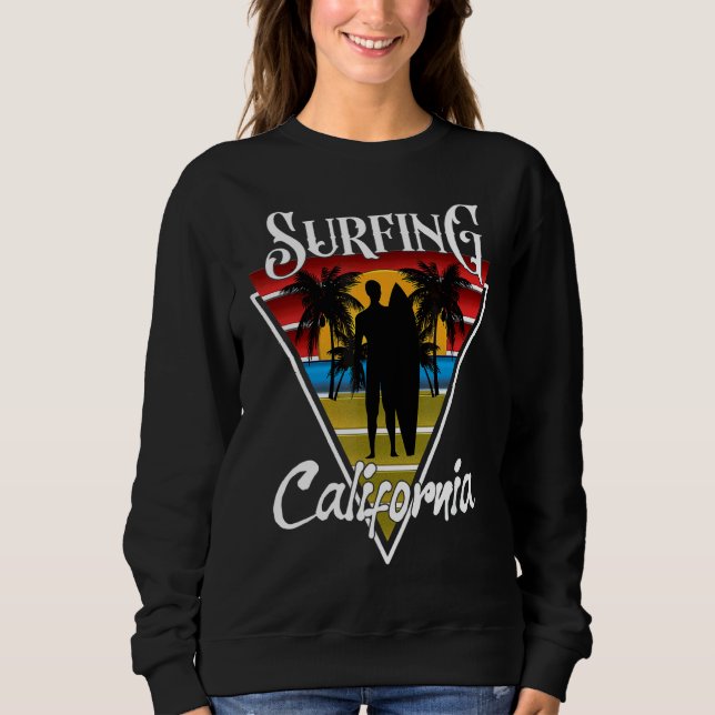 Sudadera Surfing Guy California Beach Surf Cali Beach Bum (Anverso)