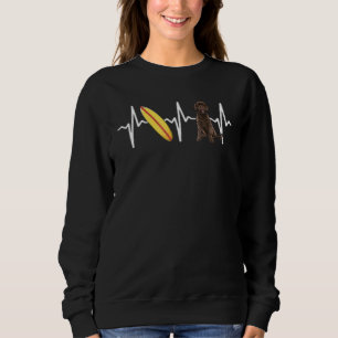 Sudadera Surfing Portuguese Water Dog Heartbeat Dog