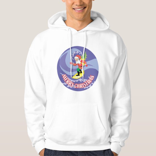 Sudadera Surfing Santa Dude (Anverso)