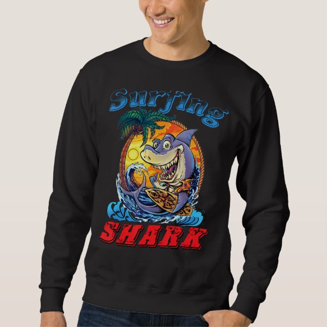 Sudadera Surfing Shark (Anverso)