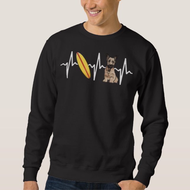 Sudadera Surfing Skye Terrier Heartbeat Dog (Anverso)