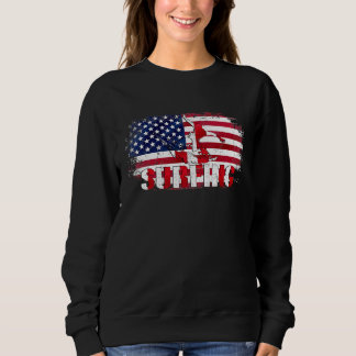 Sudadera Surfing Vintage Con Bandera Americana Para SurfSur