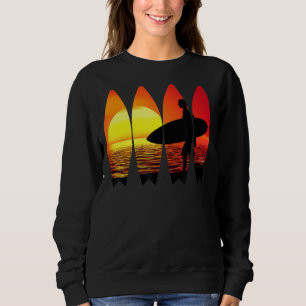 Sudadera Surfing Vintage Hombres y Mujeres Retro Tabla de S