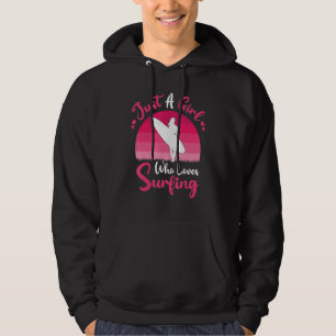 Sudadera Surfing Vintage Solo Una Chica Que Ama El Surf