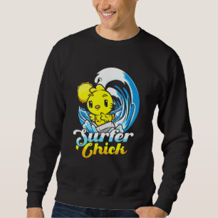 Sudadera Surfista Chick Chicken Hen Wave Surfer Beach Surfi