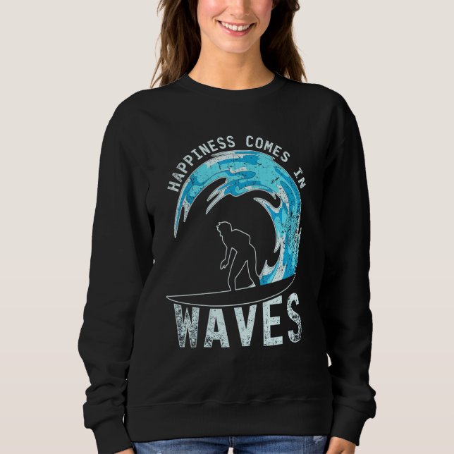Sudadera Surfista Deporte Acuático Océano Olas Tabla De Sur (Anverso)