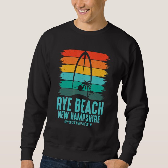 Sudadera Surfista Tabla De Surf Playa Rye Surfista De Surf  (Anverso)