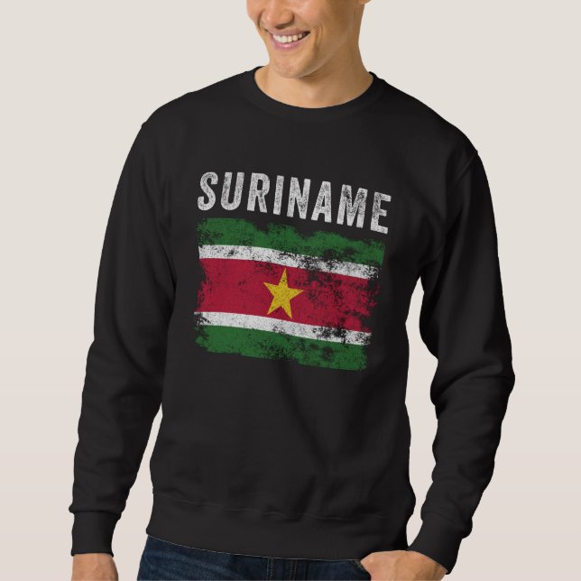 Sudadera Suriname Flag Distressed Surinamese Flag (Anverso)