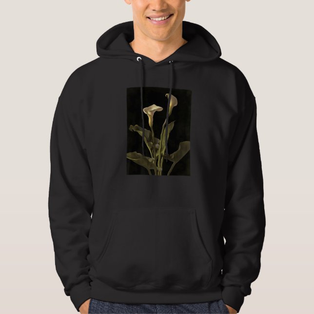 Sudadera Surreal Easter Lilies On A Black Background (Anverso)