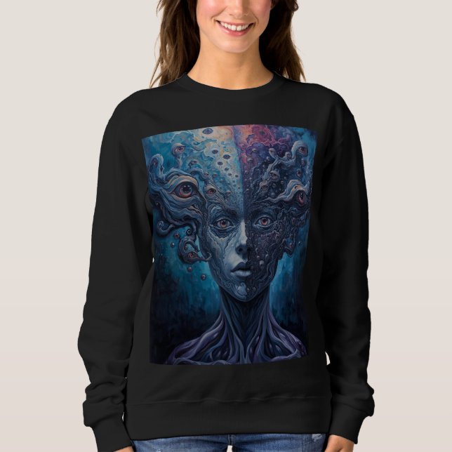 Sudadera Surreal Psychedelic Multiple Eyes Split Vision (Anverso)