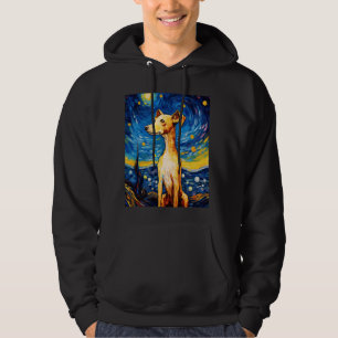 Sudadera Surreal Starry Night Greyhound Dog italiano