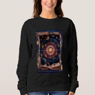 Sudadera Surrealista Cosmic Galaxy Book Fantasy Alien World
