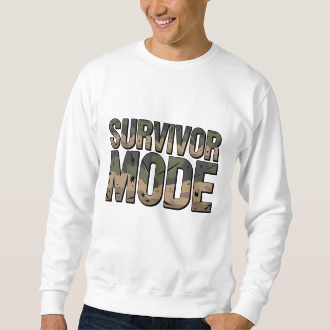 Sudadera Survivor Mode Tank – Army Power Look (Anverso)