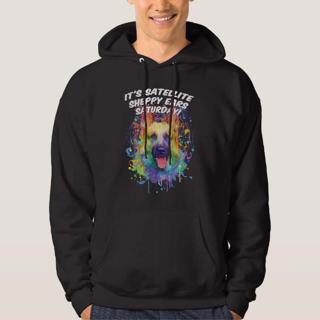Sudadera Sus Orejas Satélite Sheppy Sábado  Pastor Alemán (Anverso)