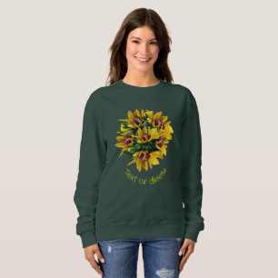 Sudadera Susan Flower Bouquet personalizada con ojos negros