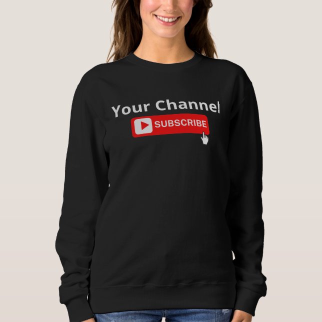 Sudadera Suscripción personalizada al canal (Anverso)