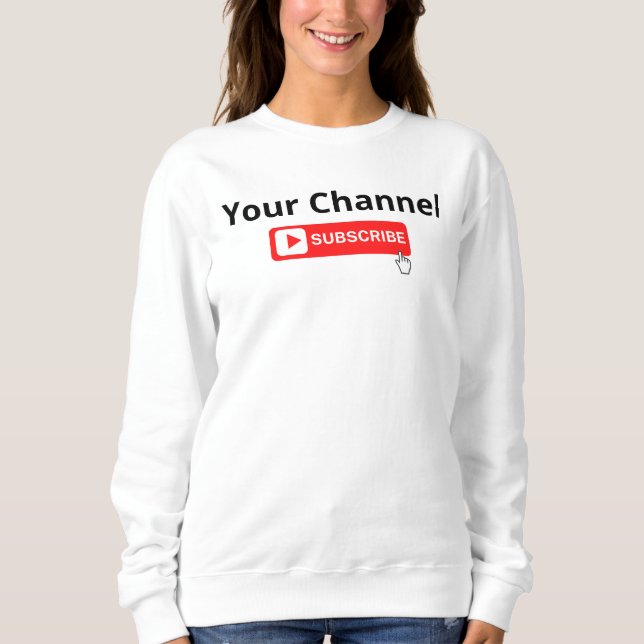 Sudadera Suscripción personalizada al canal (Anverso)