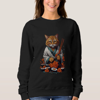 Sudadera Sushi Anime Cat Cats Kawaii Neko Sushi Lover