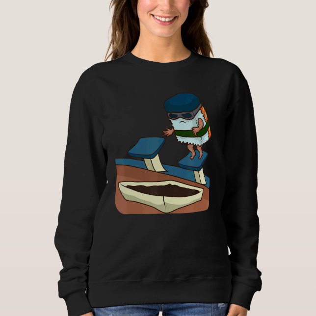 Sudadera Sushi De Comida Japonesa Nade En Salsa De Soja Rol (Anverso)