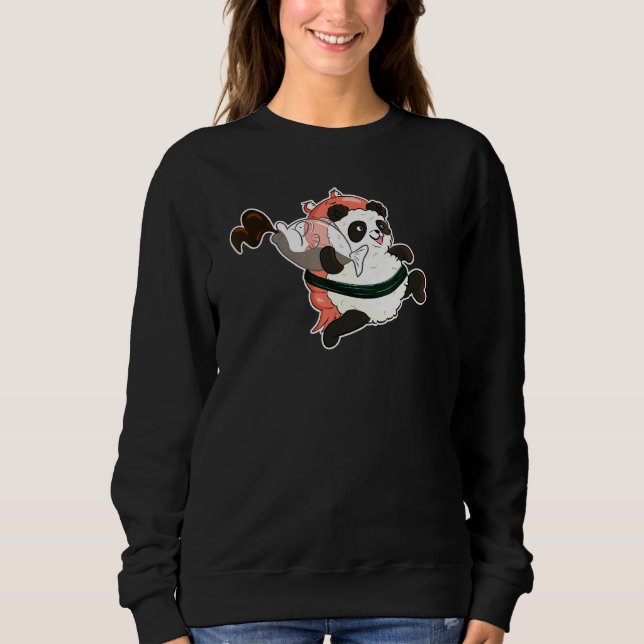 Sudadera Sushi De Panda Cute Con Salsa De Soja Robada De Ga (Anverso)