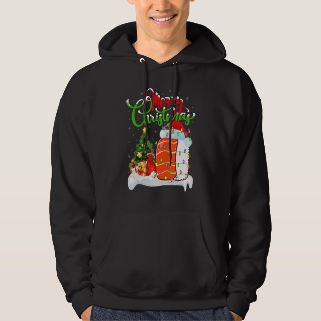 Sudadera Sushi Food   Xmas Decorations Santa Sushi Christma (Anverso)
