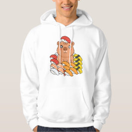 Sudadera Sushi King Capybara - Ilustración de comida japone