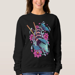 Sudadera Sushi Koi Fish Japonés Koi Carp Pond Japan Cherry