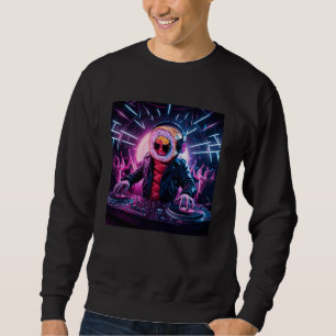 Sudadera Sushi Roll Dj Actuando Para Colorida Multitud Ecle
