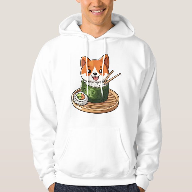 Sudadera Sushi Shiba � Perro De Comida Divertido (Anverso)