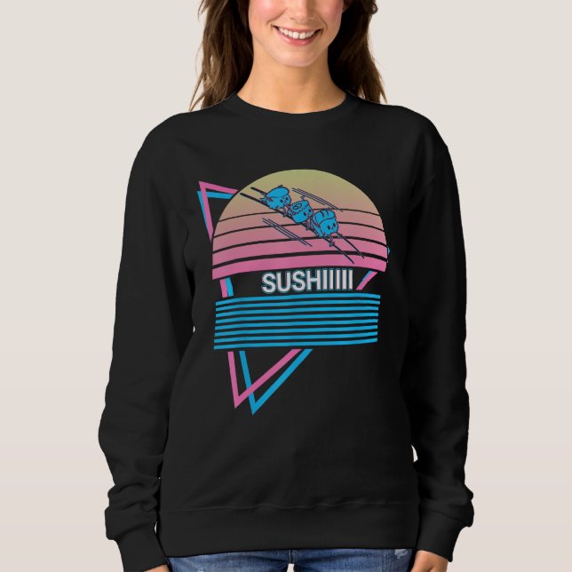 Sudadera Sushi Sushi Roll Japanese Food Retro Sushiiiii (Anverso)