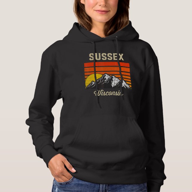Sudadera Sussex Wisconsin Retro City State Usa (Anverso)